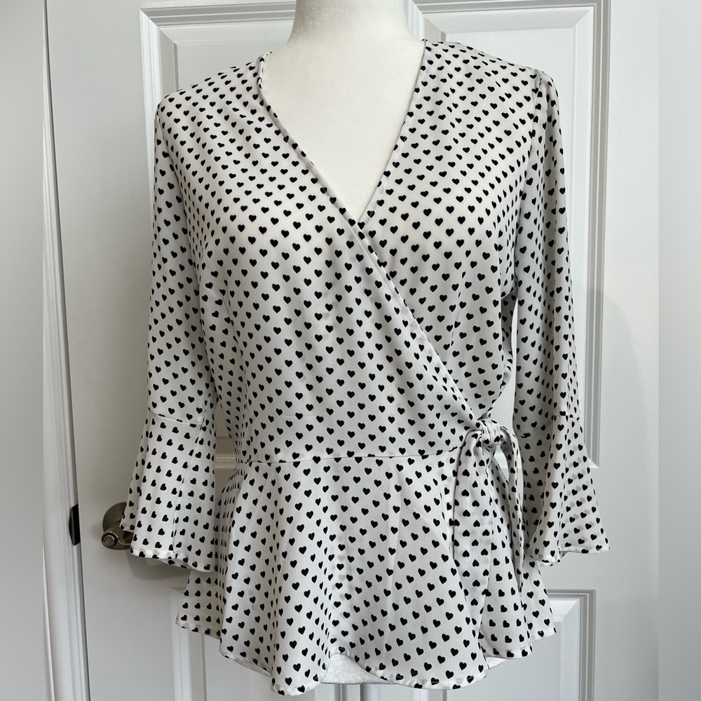 Candies women’s dress shirts hearts large